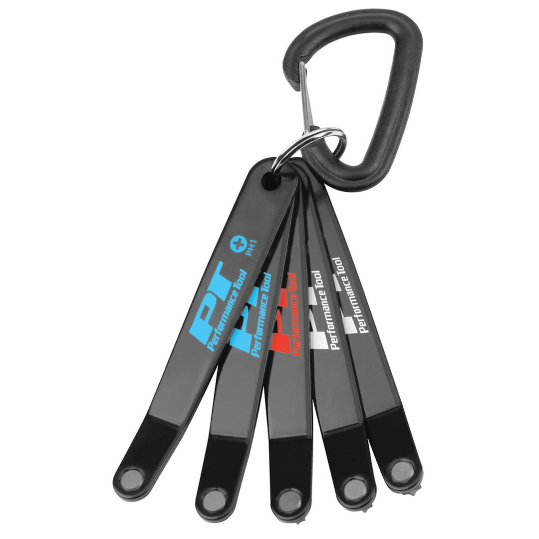 Performance Tool Screwdriver, Low Profile, Phillips: #1/ #2/ Pozi PZ1/ PZ2 and Slotted 3/16 Inch Length, Steel Handles, S2 Alloy Steel Bits – W30977