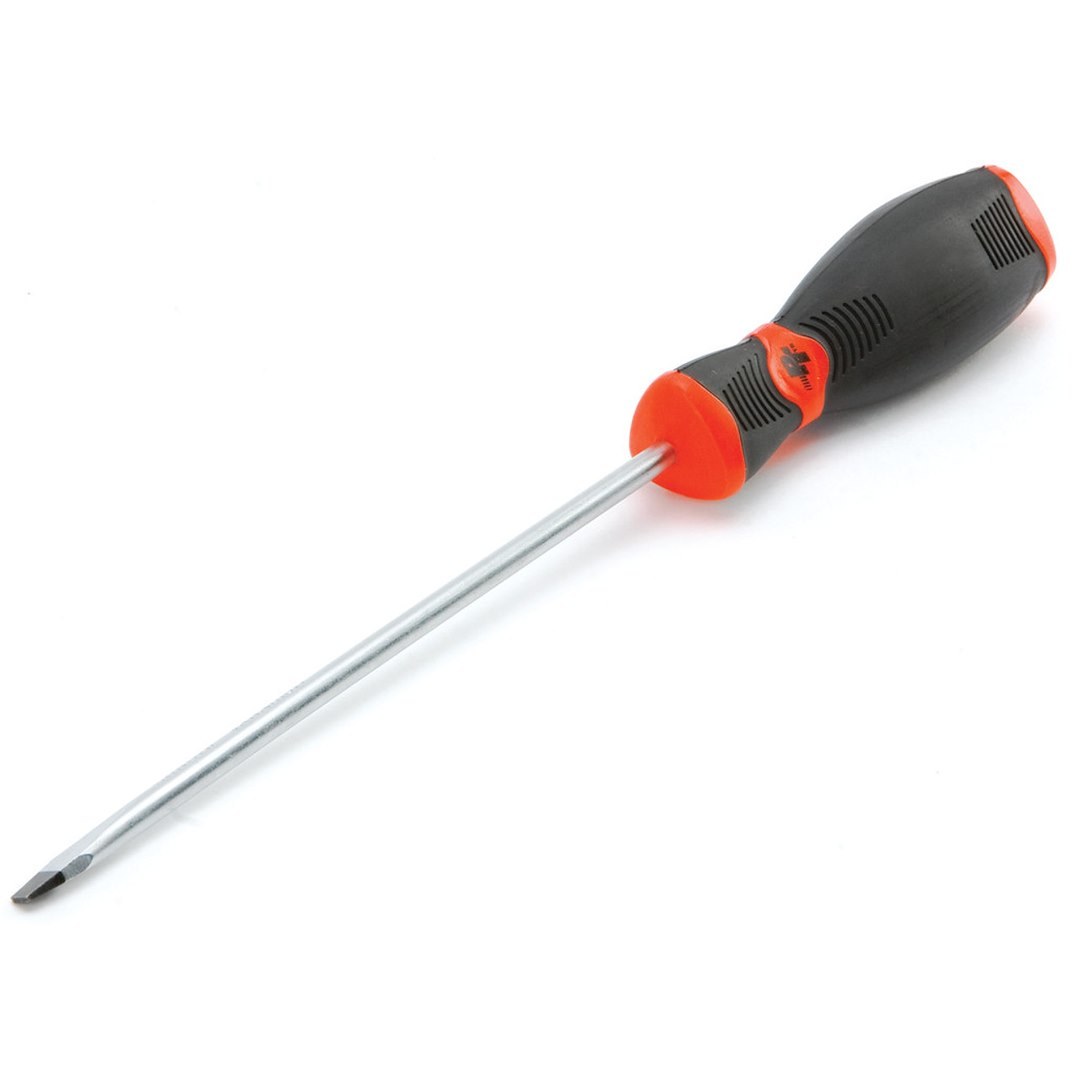 Performance Tool Screwdriver, Slotted, 3/16 Inch, 6 Inch Length, Chrome Vanadium Steel, With Magnetic Tip – W30987
