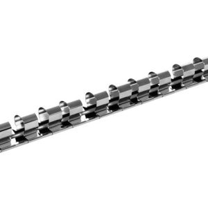 Performance Tool Socket Storage Rail, 1/2 Inch Drive, 18 Inch Length, Wall Mounting, Chrome Plated, Single – W32000