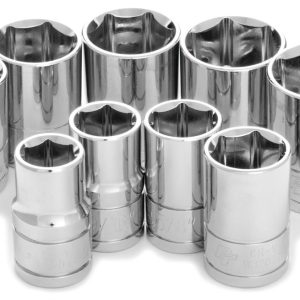 Performance Tool Socket Set, 1/2 Inch Drive, Standard, 6 Point, Chrome Vanadium Steel – W32002