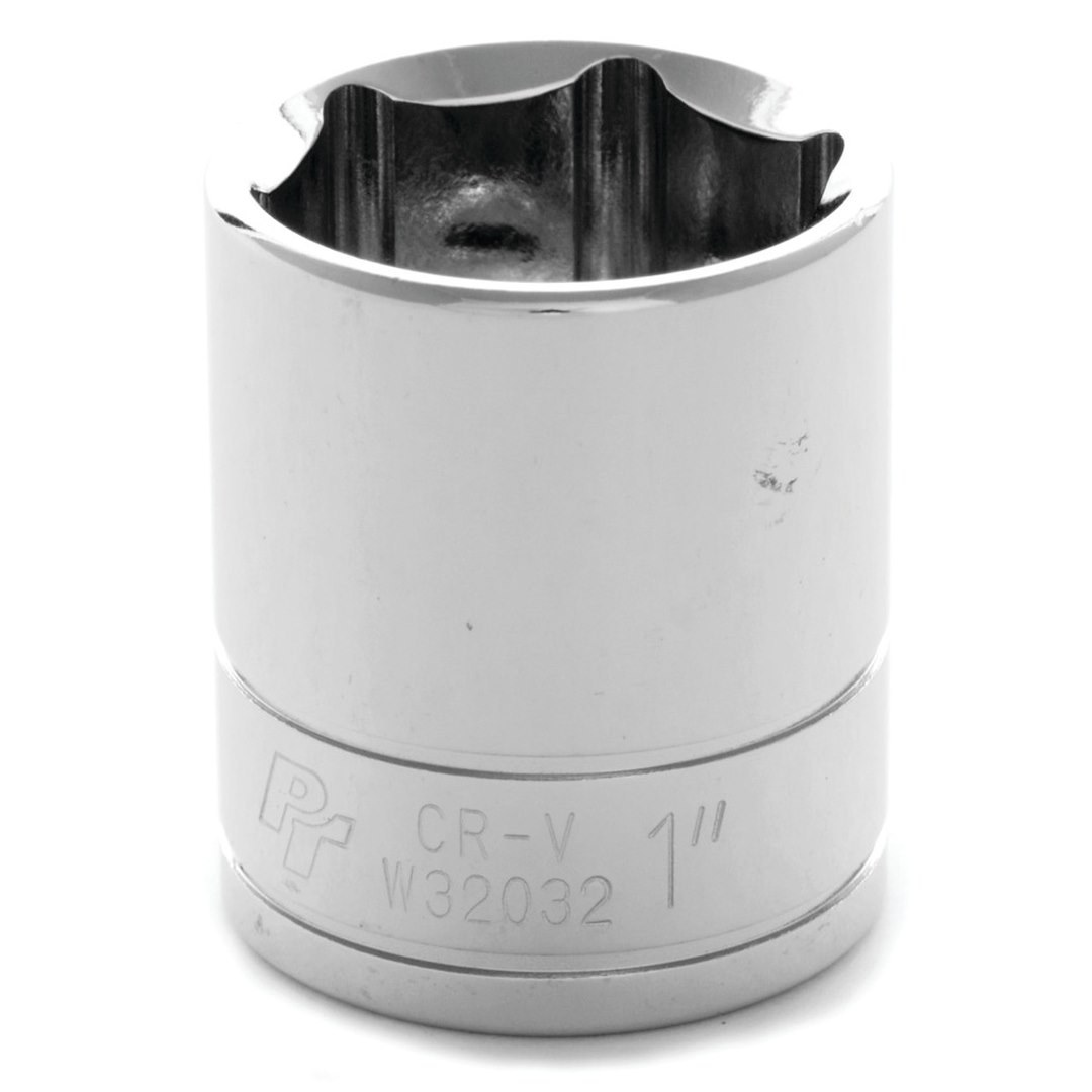 Performance Tool Socket, 1/2 Inch Drive, Standard, 6 Point, Polished Nickel Chrome Plated, Vanadium Alloy Steel, Single – W32032