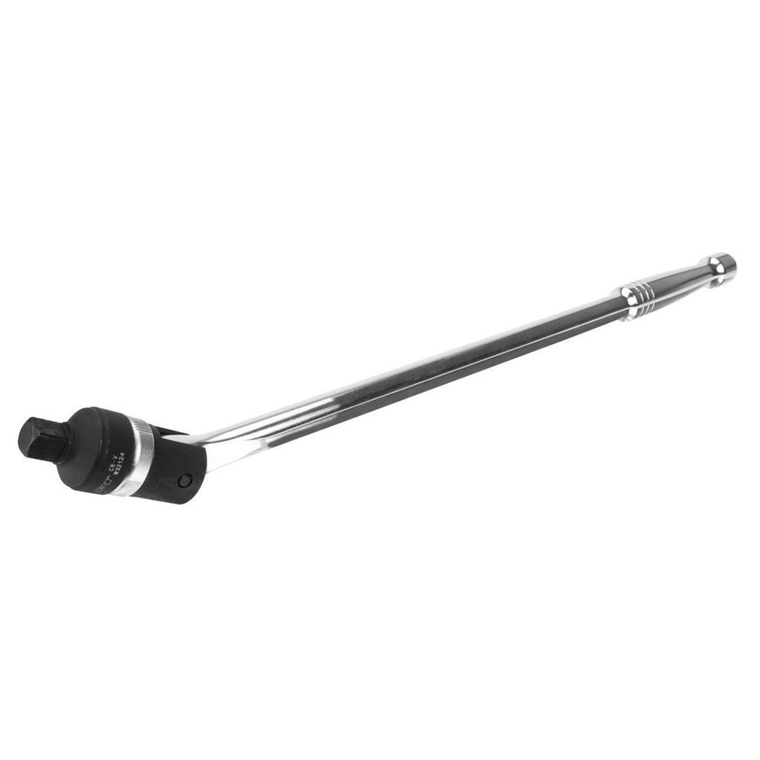 Performance Tool Breaker Bar, Ratcheting Head, 1/2 Inch Drive, 20 Inch Length, Chrome Plated, Chrome Vanadium Alloy Steel, Flex Handle – W32124