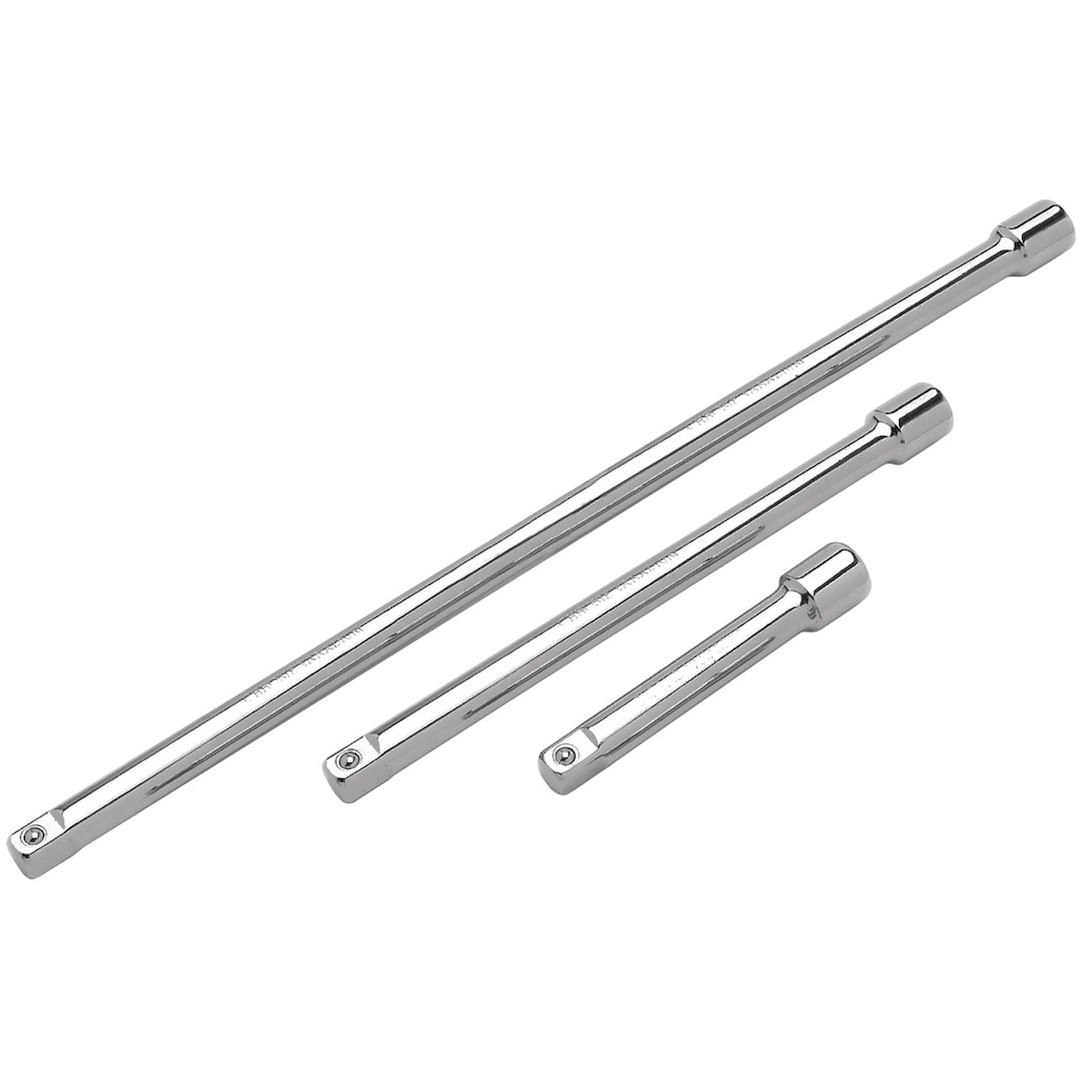 Performance Tool Socket Extension, 1/2 Inch Drive, 3 Inch/ 5 Inch/ 10 Inch Length, Polished Nickel Chrome Plated, Chrome Vanadium Alloy Steel – W32140