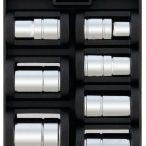 Performance Tool Socket Set, 1/2 Inch Drive, Metric, 6 Point, Chrome Vanadium Steel – W32202
