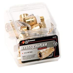 Performance Tool Coupler Fitting, 1/4 Inch Male NPT, Straight, Brass, Single – W3226