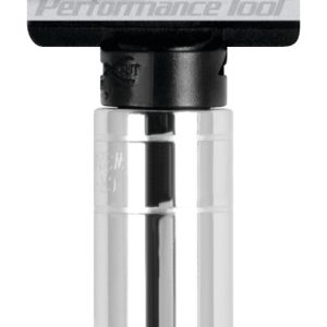 Performance Tool Socket, 1/2 Inch Drive, 13 Millimeter, Metric, Deep Socket, 6 Point, Polished Nickel Chrome Plated, Vanadium Alloy Steel – W32413