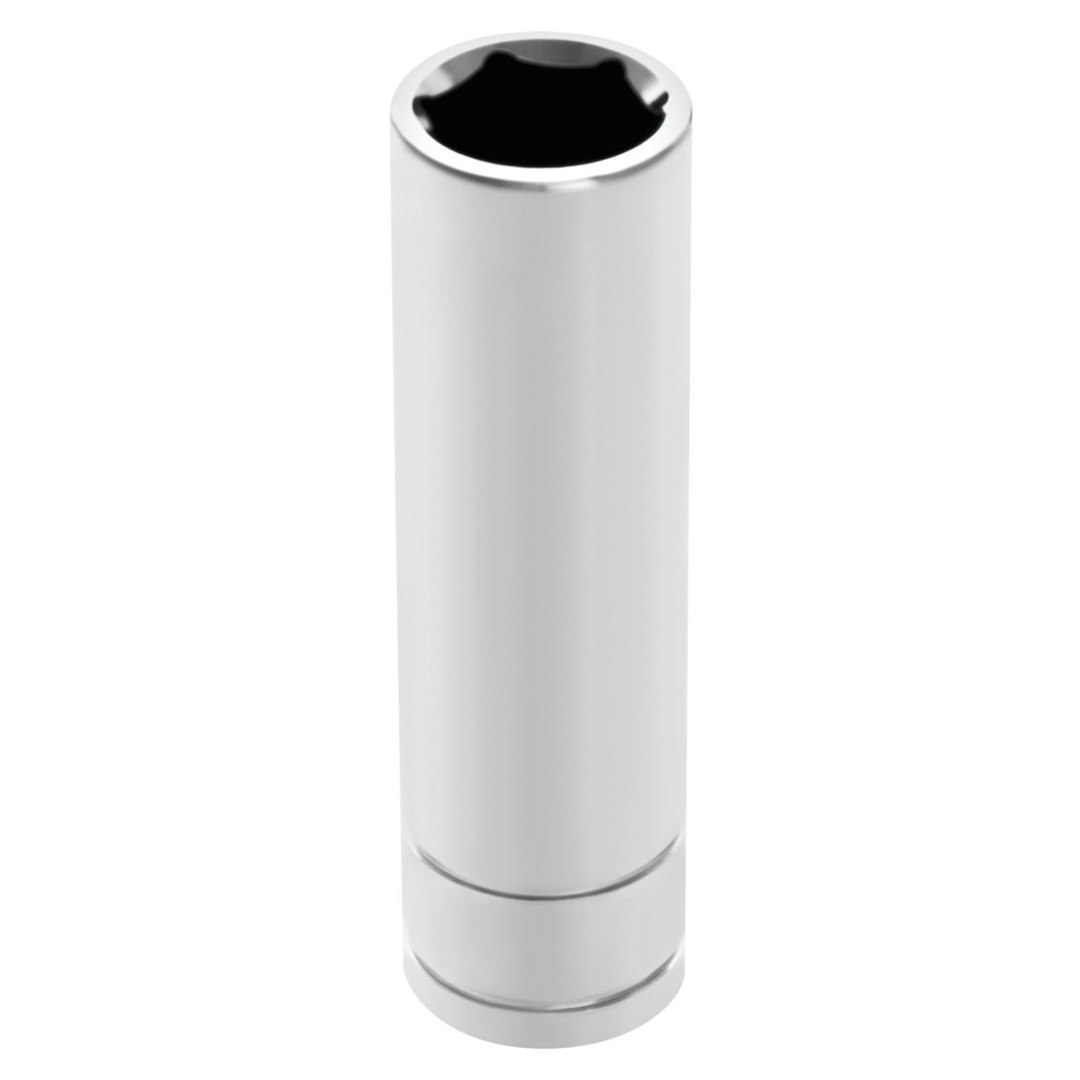 Performance Tool Socket, 1/2 Inch Drive, 14 Millimeter, Metric, Deep Socket, 6 Point, Polished Nickel Chrome Plated, Vanadium Alloy Steel – W32414
