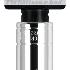 Performance Tool Socket, 1/2 Inch Drive, 18 Millimeter, Metric, Deep Socket, 6 Point, Polished Nickel Chrome Plated, Vanadium Alloy Steel – W32418