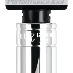 Performance Tool Socket, 1/2 Inch Drive, 21 Millimeter, Metric, Deep Socket, 6 Point, Polished Nickel Chrome Plated, Vanadium Alloy Steel – W32421