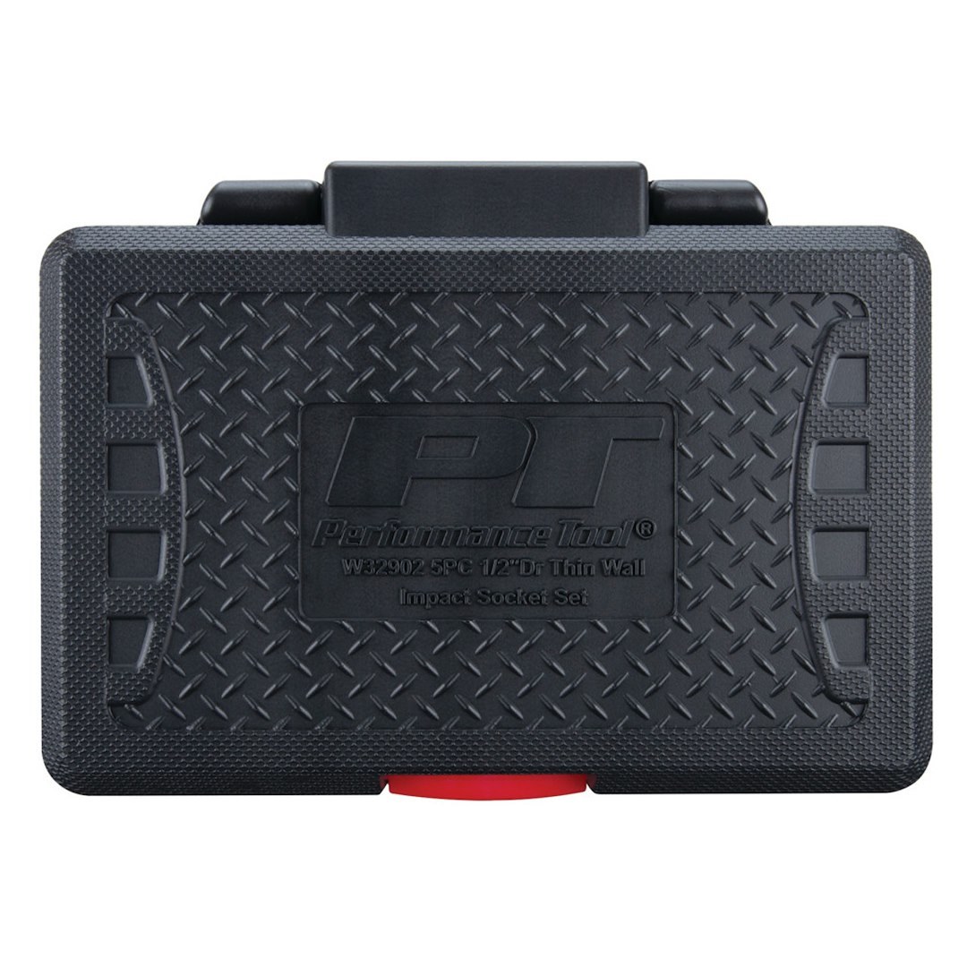 Performance Tool Socket Set, 1/2 Inch Drive, Thin Wall Impact, Chrome Molybdenum Steel – W32902