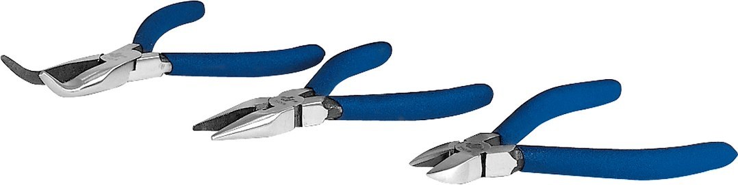 Performance Tool Pliers, Five Each of Long Nose/ Bent Nose/ Diagonal Cutter Pliers, Alloy Steel, With Large Fish Bowl – W3306