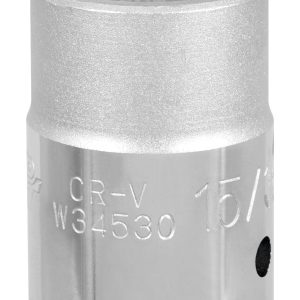 Performance Tool Socket, 3/4 Inch Drive, 15/16 Inch, Standard, 12 Point, Polished Nickel Chrome Plated, Vanadium Alloy Steel, Single – W34530