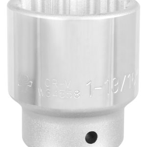 Performance Tool Socket, 3/4 Inch Drive, 1-13/16 Inch, Standard, 12 Point, Polished Nickel Chrome Plated, Vanadium Alloy Steel, Single – W34558