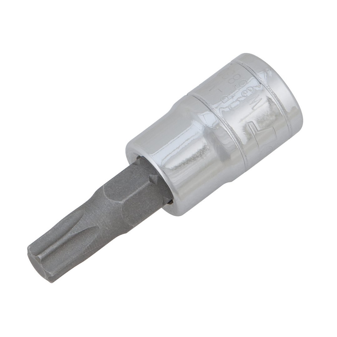 Performance Tool Torx Bit, Use with 1/4 Inch Drive Socket, 6 Point, T30, Polished, Alloy Steel Bit with Chrome Vanadium Steel Socket, Single – W36830