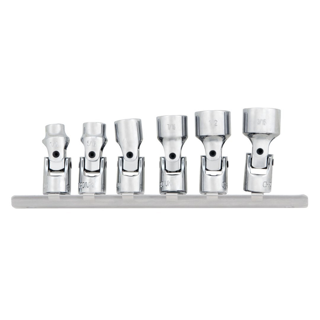 Performance Tool Socket Set, 1/4 Inch Drive, Standard, Flex Socket, Chrome Vanadium Alloy Steel – W36980