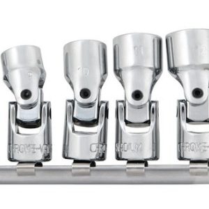 Performance Tool Socket Set, 1/4 Inch Drive, Metric, Flex Socket, Chrome Vanadium Alloy Steel – W36981