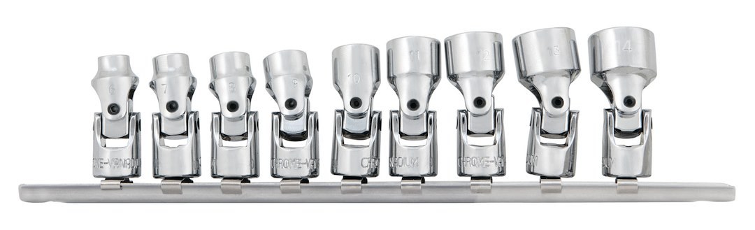 Performance Tool Socket Set, 1/4 Inch Drive, Metric, Flex Socket, Chrome Vanadium Alloy Steel – W36981