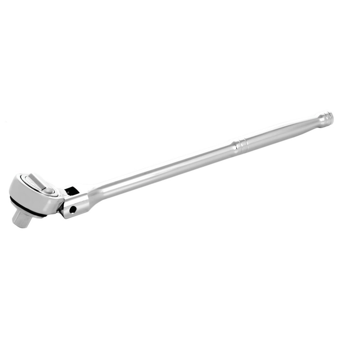Performance Tool Ratchet, 3/8 Inch Drive X 11 Inch Length, Flex Round Head, 41 Teeth, Polished Nickel Chrome Plated – W38108