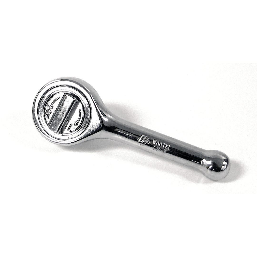 Performance Tool Ratchet, 3/8 Inch Drive X 3-15/16 Inch Length, Stubby Round Head, 41 Teeth, Polished Nickel Chrome Plated – W38112