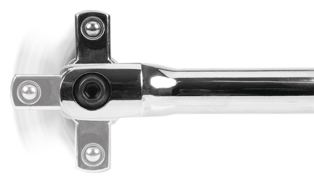 Performance Tool Breaker Bar, Non-Ratcheting Head, 3/8 Inch Drive, 10 Inch Length, With Swivel Head, Chrome Plated – W38118