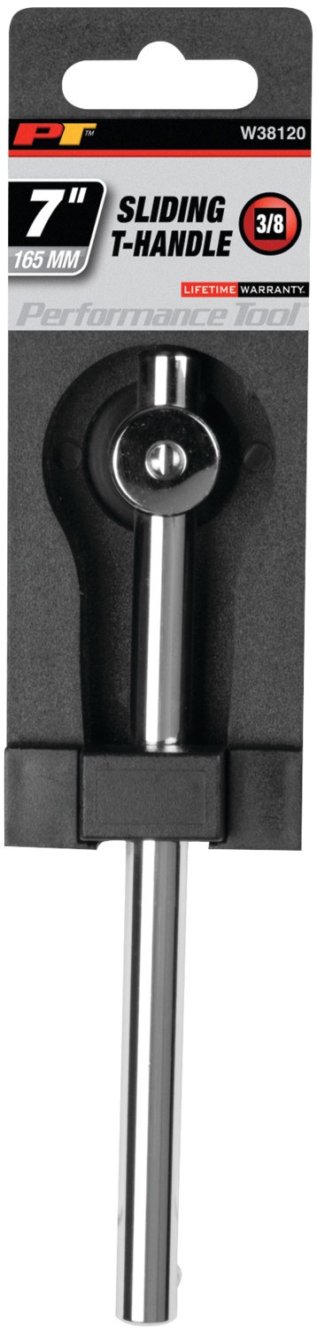 Performance Tool Breaker Bar, Non-Ratcheting Head, 3/8 Inch Drive, 7 Inch Length, With Sliding Head, Chrome Plated – W38120