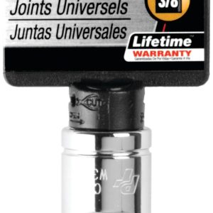 Performance Tool Universal Joint Socket, Use to Rotate Sockets for Hard to Reach Angles, 3/8 Inch Drive, Chrome Plated, Chrome Vanadium Steel – W38130