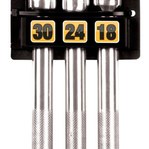Performance Tool Socket Extension, 3/8 Inch Drive, 18 Inch/ 24 Inch/ 30 Inch Length, Chrome Plated, Vanadium Steel, Set of 3 – W38139