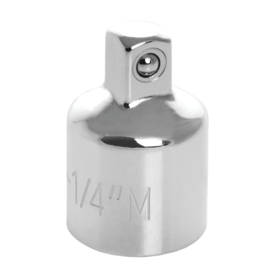 Performance Tool Socket Adapter, 3/8 Inch Female X 1/4 Inch Male, Chrome Plated, Chrome Vanadium Steel, Single – W38159