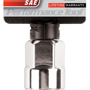 Performance Tool Spark Plug Socket, 3/8 Inch Drive, 5/8 Inch, Chrome Plated, Chrome Vanadium Alloy Steel – W38160