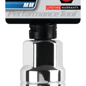 Performance Tool Spark Plug Socket, 3/8 Inch Drive, 18 Millimeter, Chrome Plated, Chrome Vanadium Alloy Steel – W38168