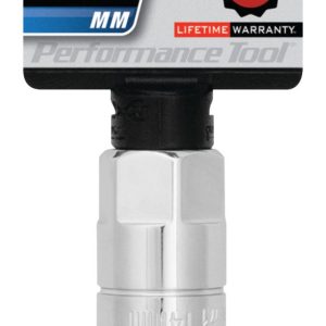 Performance Tool Spark Plug Socket, 3/8 Inch Drive/ 12 Point, 14 Millimeter, Polished Nickel Chrome Plated, Chrome Vanadium Alloy Steel – W38171