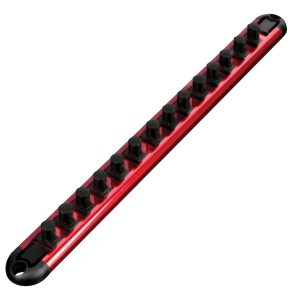 Performance Tool Socket Storage Rail, 3/8 Inch Drive, Red, Single – W38190