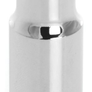 Performance Tool Socket, 3/8 Inch Drive, 9 Millimeter, Metric, Deep Socket, 6 Point, Polished Nickel Chrome Plated, Vanadium Alloy Steel – W38409