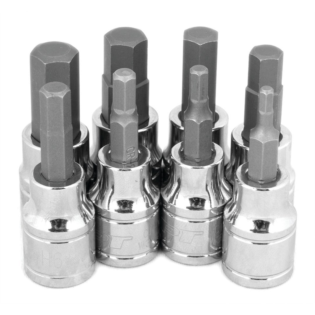 Performance Tool Socket Set, 3/8 Inch Drive, Metric, Hex Bit, With 3 Millimeter to 10 Millimeter Hex Bit, 8 Pieces – W38890