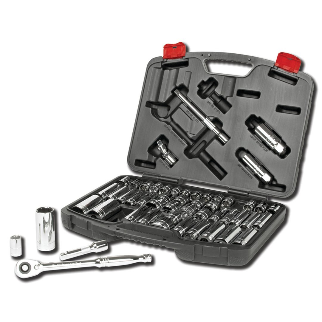 Performance Tool Socket Set, 3/8 Inch Drive, Standard/ Metric, Chrome Vanadium Steel – W38905