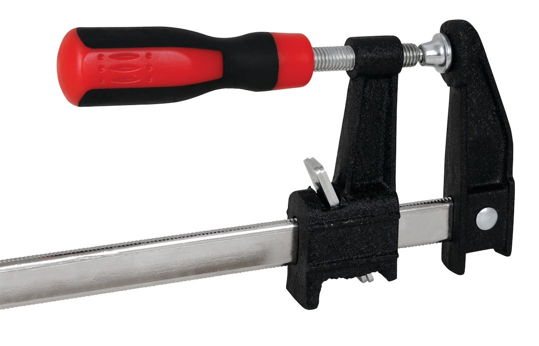 Performance Tool Bar Clamp, 12 Inch, 2-1/2 Inch Throat Depth, Cast Head with Powder Coated, Rubber Comfort Grip Handle, F-Style – W3952