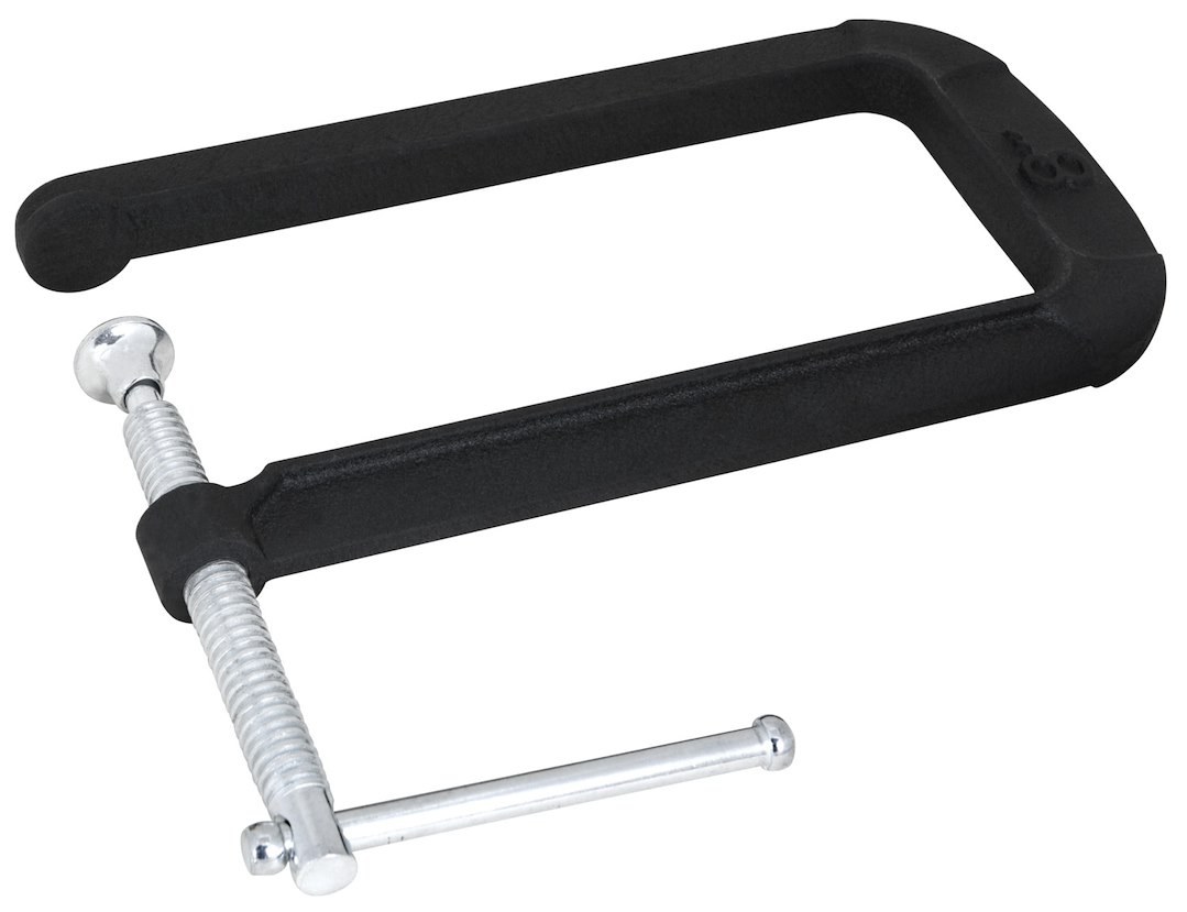 Performance Tool C Clamp, 3 Inch Jaw Opening, Deep Throat, 8 Inch Throat Depth, Powder Coated, Cast Iron – W3982