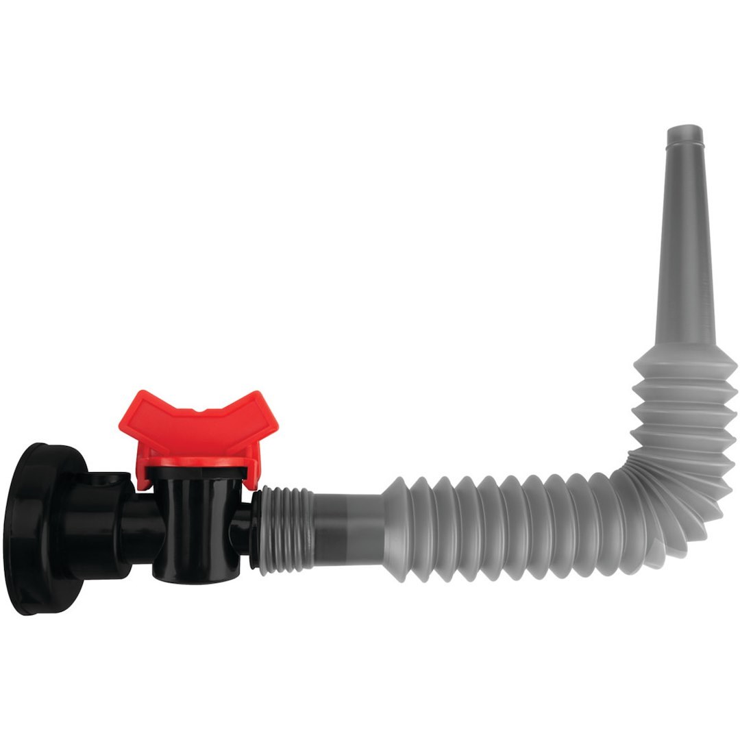 Performance Tool Funnel, Clear View™, Round, Flexible Spout, Transparent, Polypropylene, With Rotary On-Off Switch – W4060