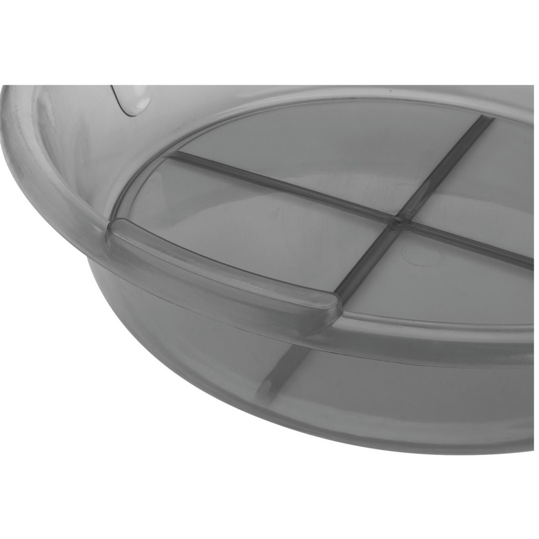 Performance Tool Drain Pan, 7 Quart Capacity, 13-1/2 Inch Top Diameter X 11 Inch Base Diameter, 4 Inch Height, Transparent, Polypropylene – W4068