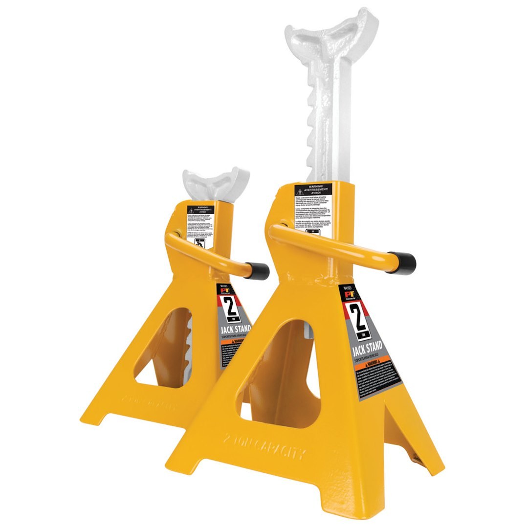 Performance Tool Jack Stand, 2 Ton Capacity, Ratchet Style, 6-11/16 Inch X 6-15/16 Inch Base, 10-3/4 Inch Minimum Height – W41021