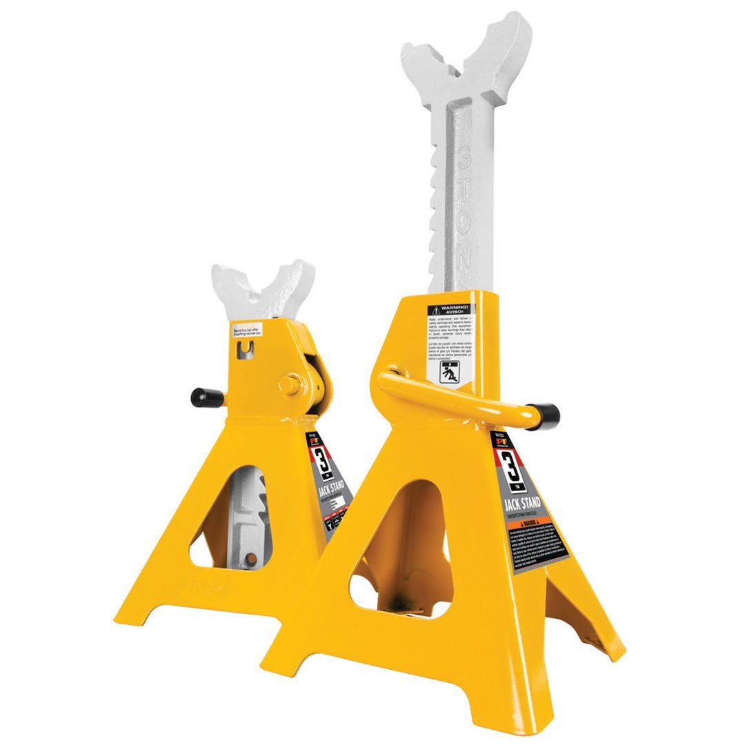 Performance Tool Jack Stand, 3 Ton Capacity, Ratchet Style, 6-7/8 Inch X 7-5/8 Inch Base, 11-1/4 Inch Minimum Height – W41022