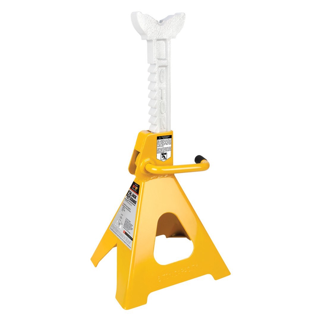 Performance Tool Jack Stand, 6 Ton Capacity, Ratchet Style, 9-5/8 Inch X 10-15/16 Inch Base, 15-1/2 Inch Minimum Height – W41023