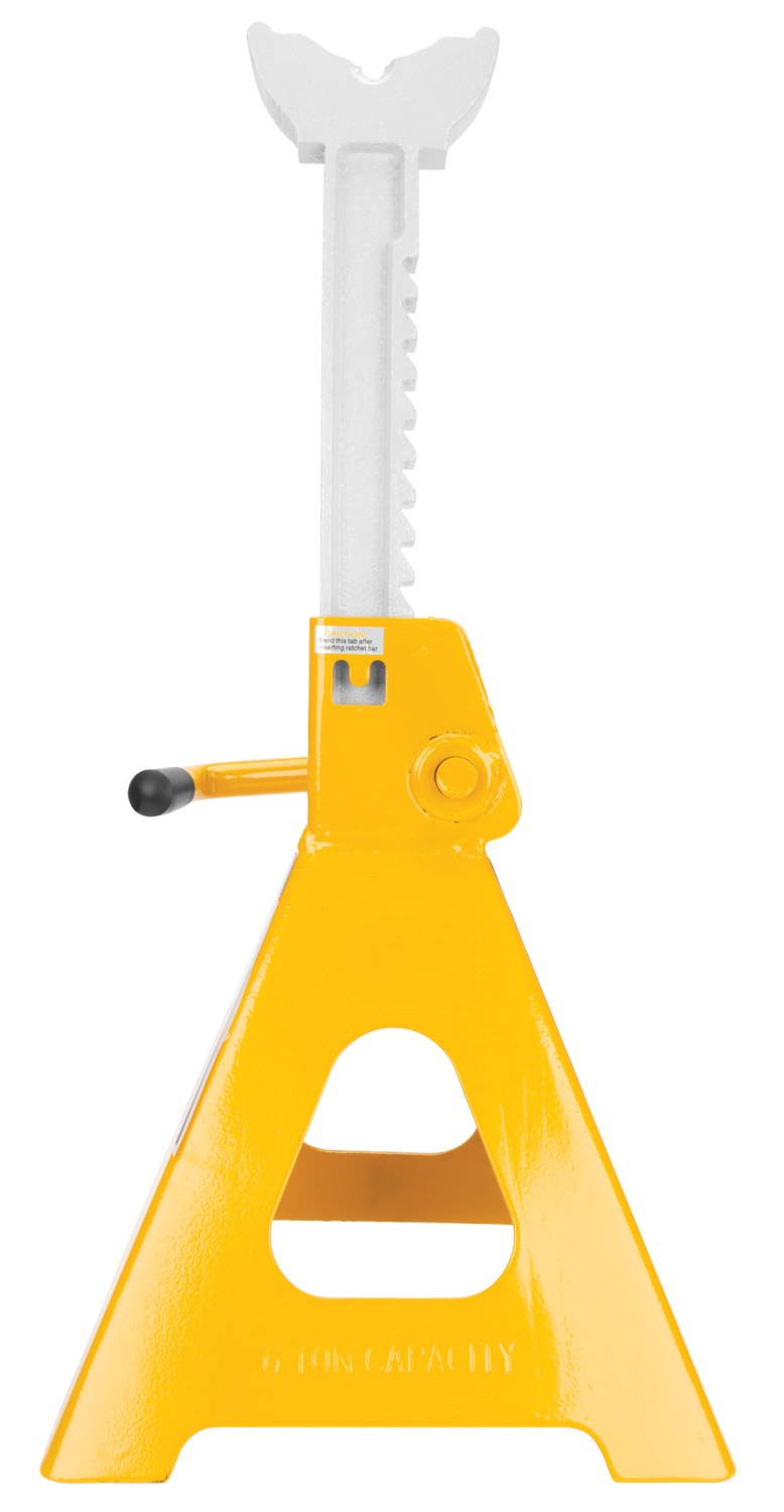 Performance Tool Jack Stand, 6 Ton Capacity, Ratchet Style, 9-5/8 Inch X 10-15/16 Inch Base, 15-1/2 Inch Minimum Height – W41023