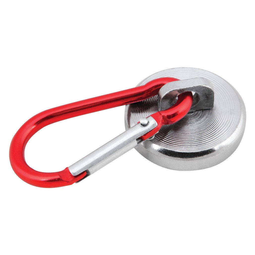 Performance Tool Carabiner, Snap Lock, D-Shape, Use to Hang Tools/ Keys/ Cords/ Ropes/ Any Ferrous Surface, Red, Aluminum – W482