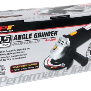 Performance Tool Die Grinder, Air, 90 Degree Angle, 5 Amps, 11000 RPM Free Speed, 4-1/2 Inch Wheel Diameter – W50044