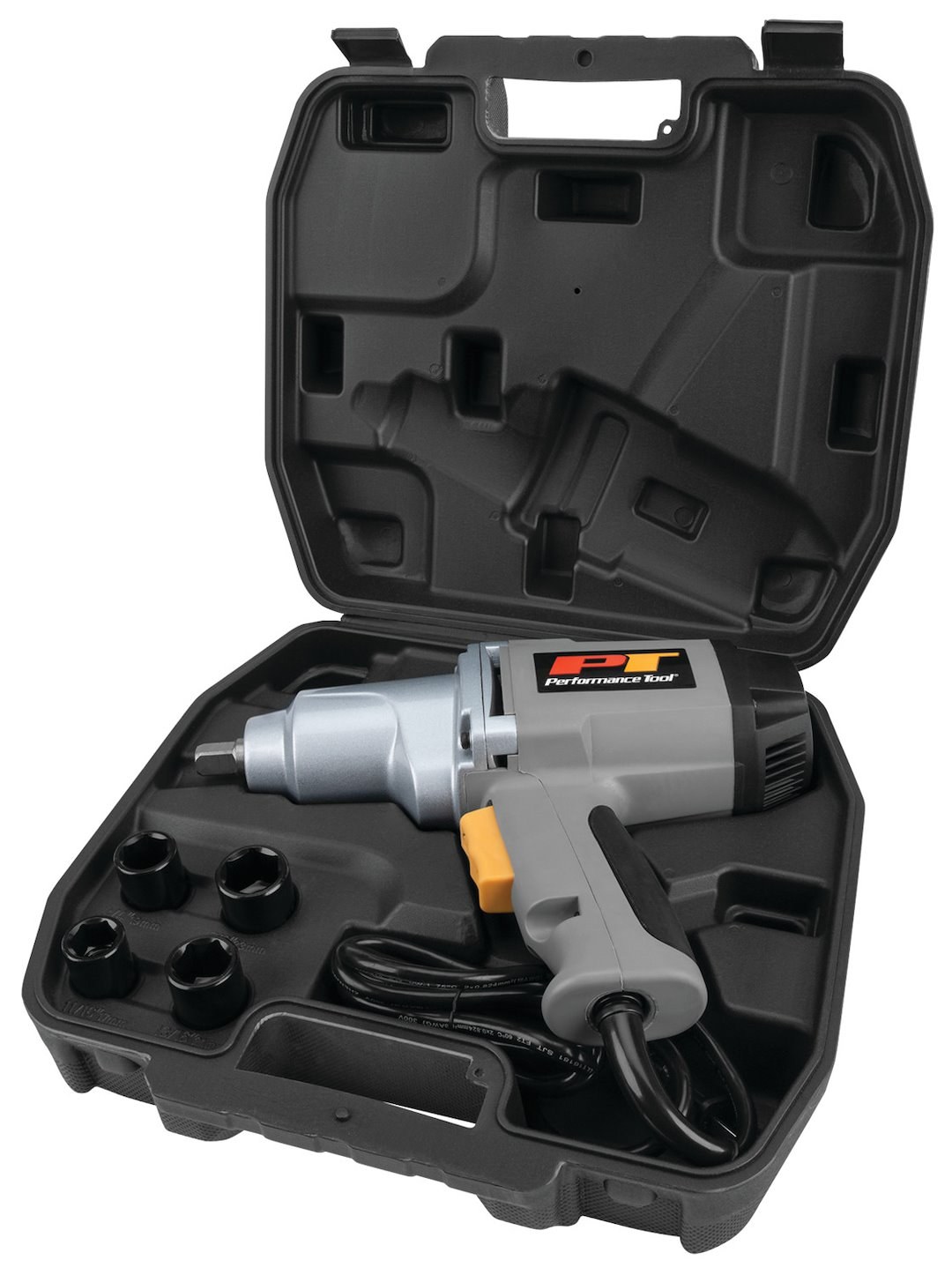 Performance Tool Impact Driver, Used for Loosening and Tightening Fasteners, 1/2 Inch Drive, Black Handle – W50080