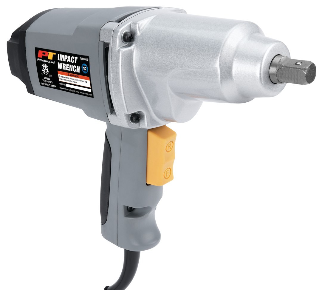 Performance Tool Impact Driver, Used for Loosening and Tightening Fasteners, 1/2 Inch Drive, Black Handle – W50080