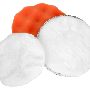 Performance Tool Polishing Pad, Used for Removing Wax/ Provide Shine, Tie String Terry Cloth Pad/ Plush Synthetic Polishing Pad – W50087A