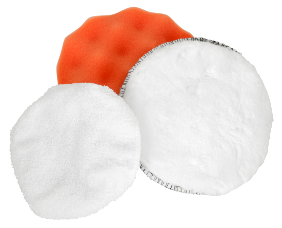 Performance Tool Polishing Pad, Used for Removing Wax/ Provide Shine, Tie String Terry Cloth Pad/ Plush Synthetic Polishing Pad – W50087A