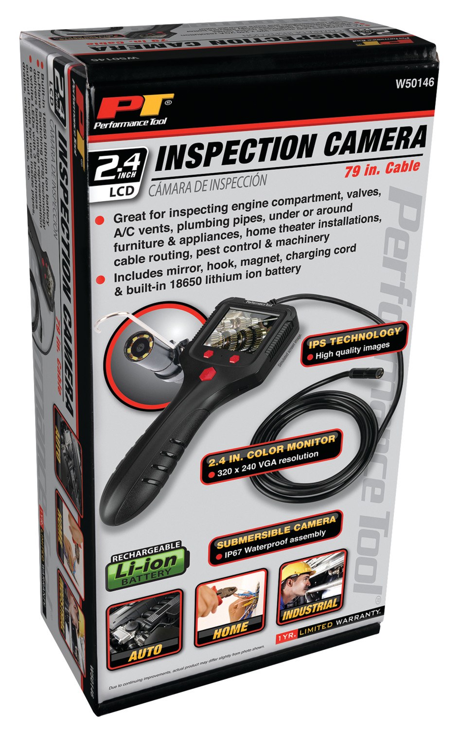 Performance Tool Inspection Camera, 2.4 Inch Lcd Display – W50146